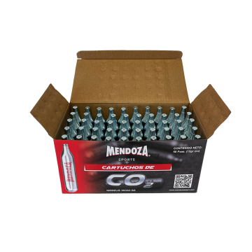 Caja con 50 Cartuchos de CO₂ de 12 g cada uno.