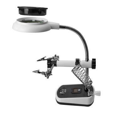 ESTACIÓN DE TRABAJO CON SUJETADORES Y 8 LUCES LEDS