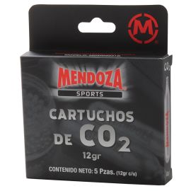 Caja con 5 Cartuchos de CO₂ de 12 g cada uno.