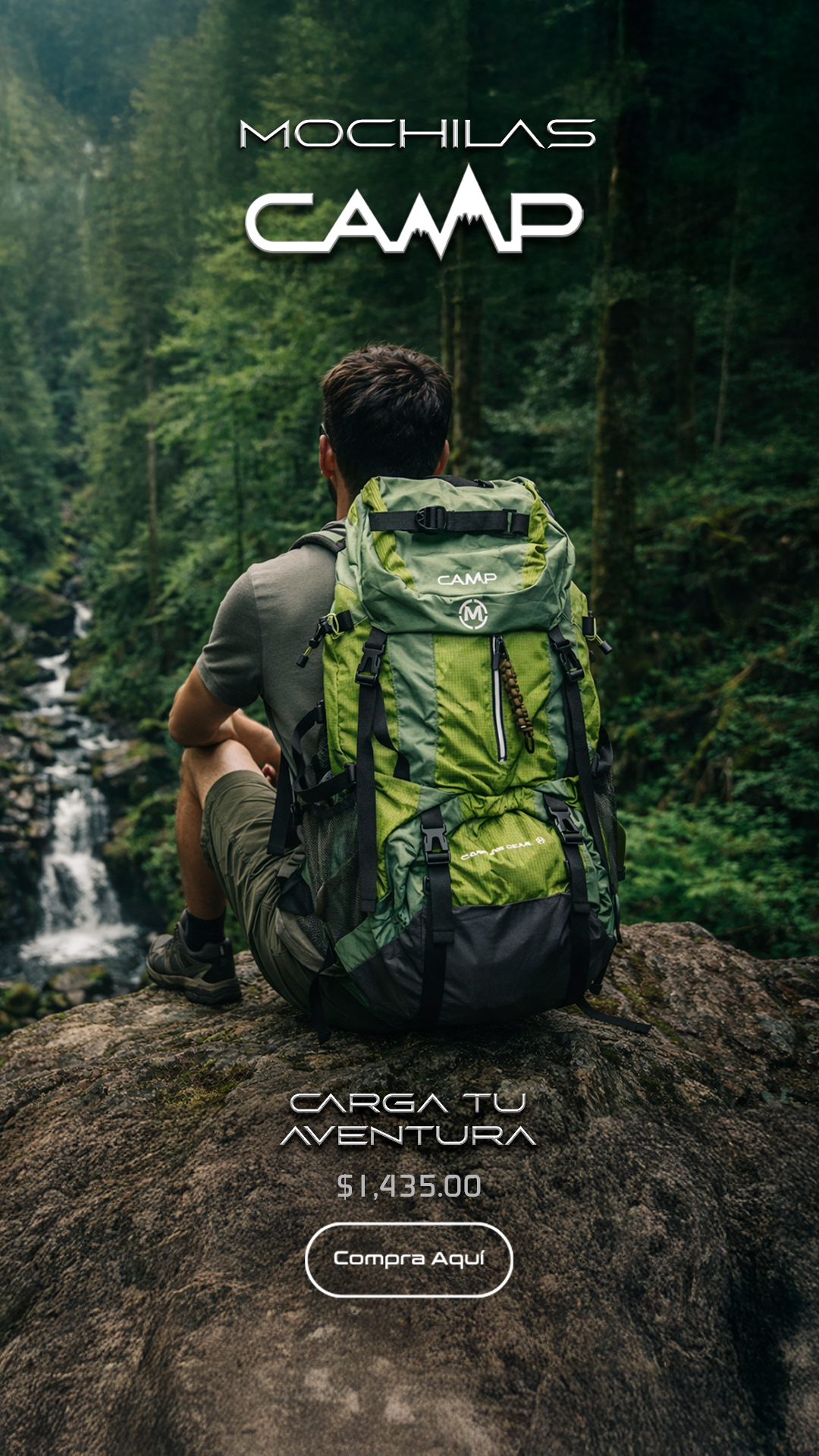 Mochila camp Verde Móvil